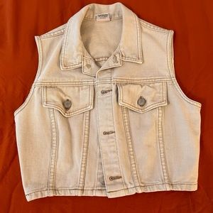 Vintage Bongo Denim button Front Vest